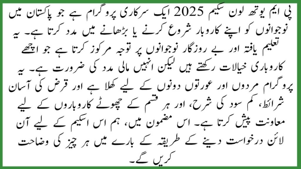 PM Youth Loan Scheme 