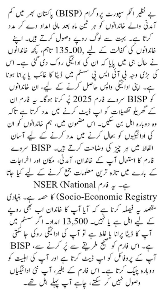 BISP Survey