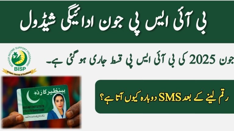 BISP Payment Schedule June 2025