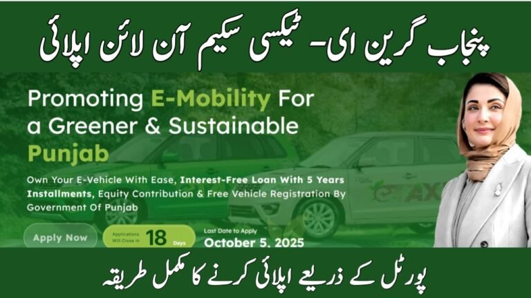 How to Apply Online for CM Punjab E-Taxi Scheme 2025 at e-taxi.punjab.gov.pk
